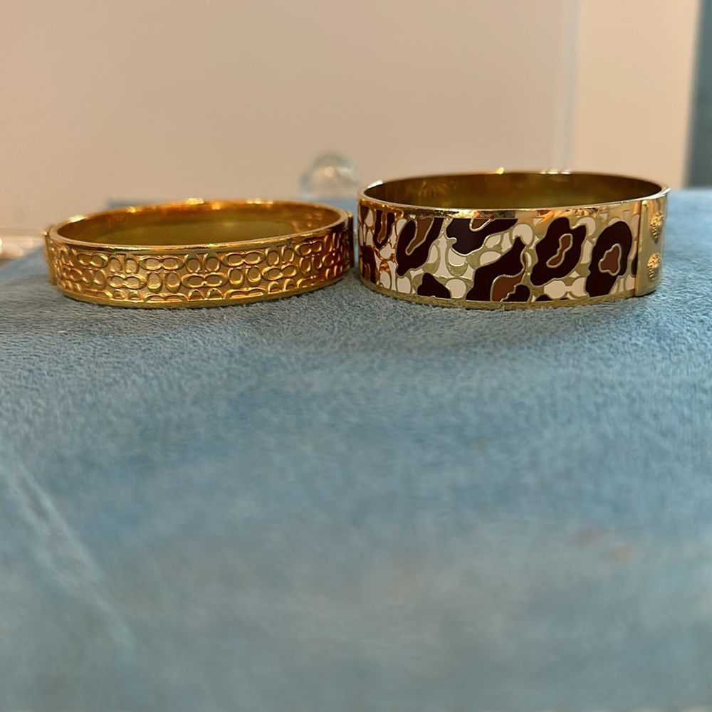 Set of two coach bracelets